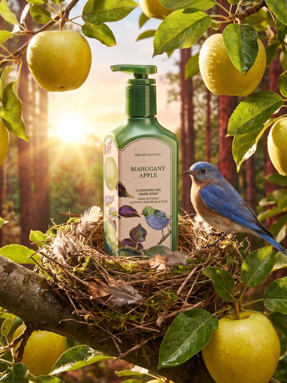 🍏Bath & Body Works Mahogany Apple Gentle & Clean Gel Hand Soap 8 oz🍏